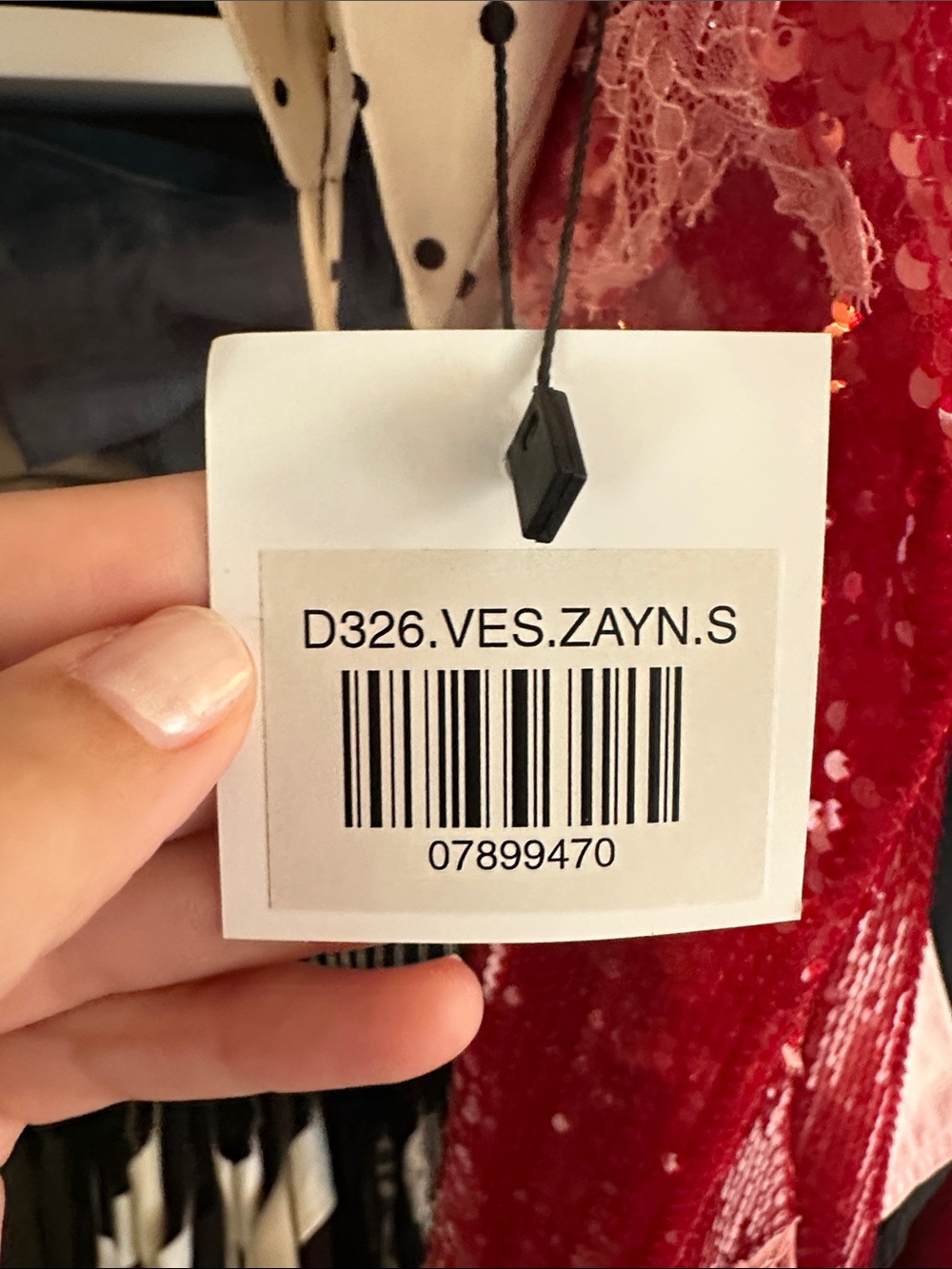 Handover H-Andover Zayn Dress Size S Red Sequin Mini Dress Pink Lace BNWT - Picture 10 of 13